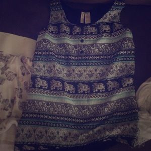 A colorful tank with a boho print